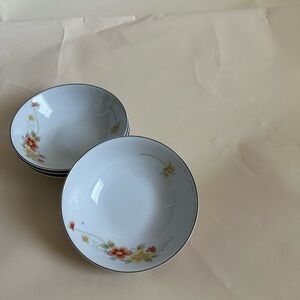 Set of 4 Vintage Floral Bowls (SOLD AS SET)